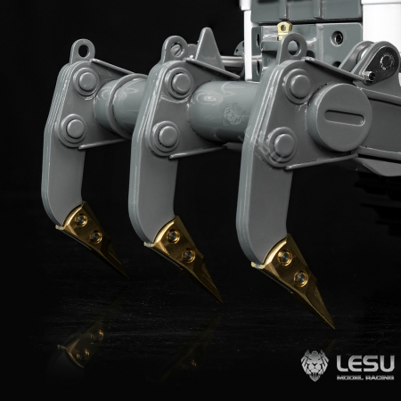 RC Lesu Racing 1:14 Laderaupe mit Reißzahn und Paladin PL18 weiß